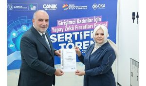 Canik’te Kadın Girişimciliğine Yapay Zeka Destekli Eğitim Sertifika Sevinci