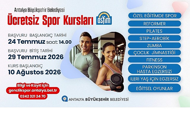 ASFİM’de Yeni Döneme Başlangıç: Ücretsiz Spor İmkanı ve Kayıt Bilgileri